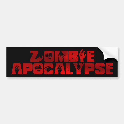 Zombie Apocalypse Bumpersticker (Voorkant)