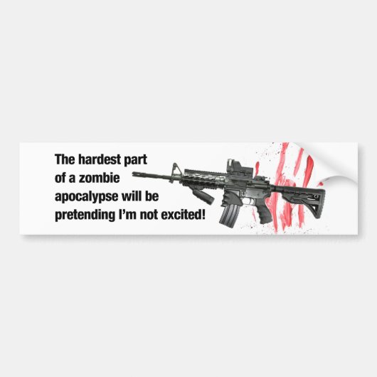 Zombie Apocalypse Bumpersticker (Voorkant)
