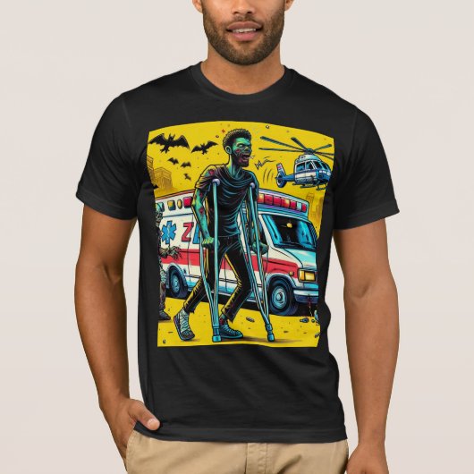 Zombie Apocalypse: Crutches of Survival T-shirts (Voorkant)