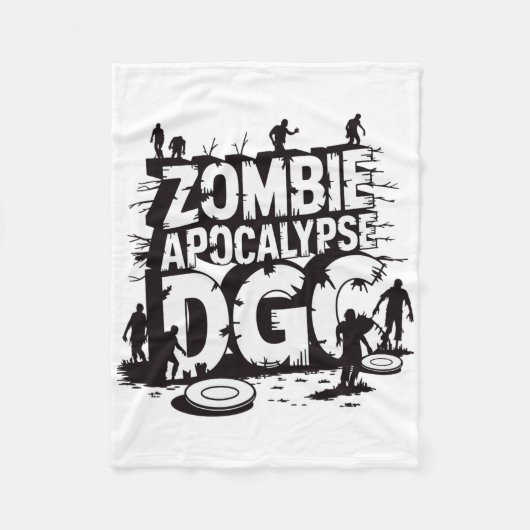 Zombie Apocalypse Dgc Grappige Discgolf Zombie Lie Fleece Deken (Voorkant)