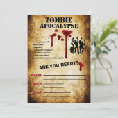 Zombie Apocalypse eng Halloween Kaart (Staand voorkant)