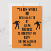 Zombie Apocalypse Feest Uitnodiging (Achterkant)