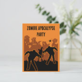 Zombie Apocalypse Feest Uitnodiging (Staand voorkant)