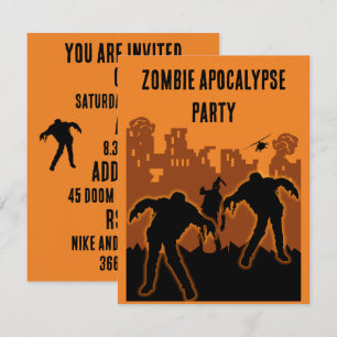 Zombie Apocalypse Feest Uitnodiging