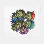 Zombie Apocalypse Fleece Deken (Voorkant (Horizontaal))