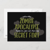 Zombie Apocalypse Fort Briefkaart (Voorkant / Achterkant)