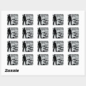 Zombie Apocalypse gaat naar Guy (Wapens) 2 Vierkante Sticker (Vel)