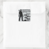 Zombie Apocalypse gaat naar Guy (Wapens) 2 Vierkante Sticker (Tas)