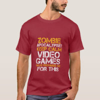 Zombie Apocalypse Gamers Keep Calm Funny T shirt