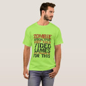 Zombie Apocalypse Gamers Keep Calm Funny T shirt (Voorkant volledig)