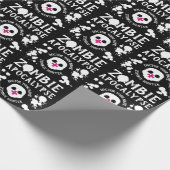 Zombie Apocalypse Gepersonaliseerd Zwart-wit Cadeaupapier (Hoek)