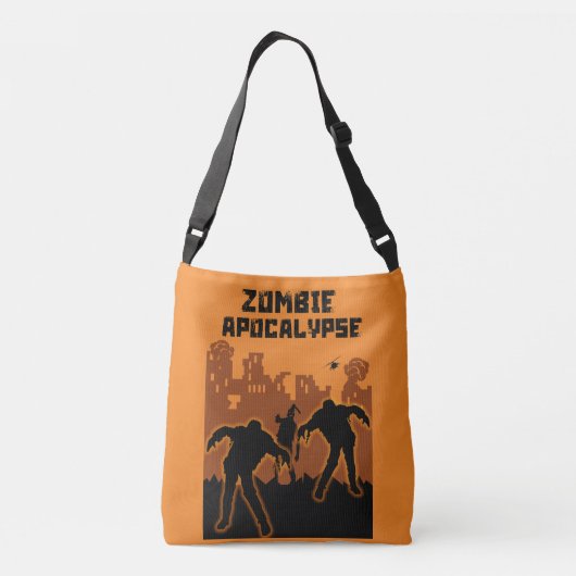 Zombie Apocalypse geschenken Crossbody Tas (Achterkant)