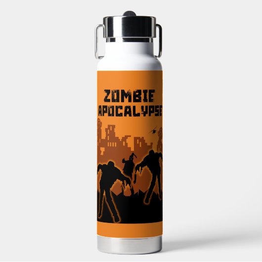 Zombie Apocalypse geschenken Waterfles (Voorkant)