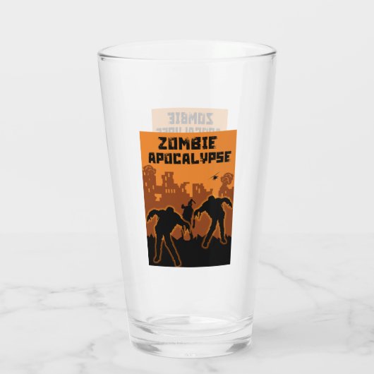 Zombie Apocalypse Glas (Achterkant)
