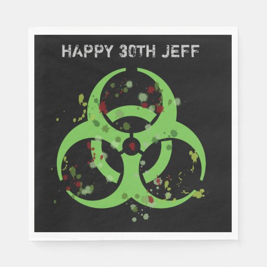 Zombie Apocalypse Gore Splatter Biohazard Servet (Voorkant)