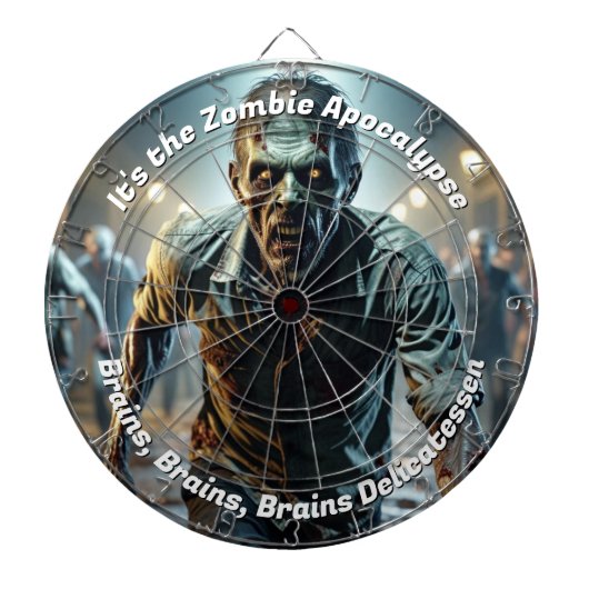 Zombie Apocalypse griezelig grappig Dartbord (Voorkant)