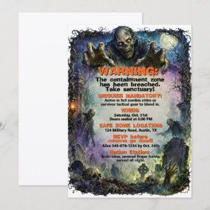 Zombie Apocalypse Halloween Kostuumfeest Kaart