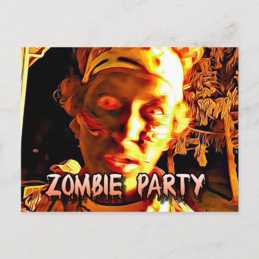 Zombie Apocalypse Halloween Party uitnodiging (Voorkant)