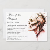 Zombie Apocalypse Halloween Undead Party Alert Kaart (Voorkant)