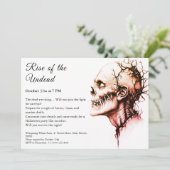 Zombie Apocalypse Halloween Undead Party Alert Kaart (Staand voorkant)