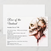 Zombie Apocalypse Halloween Undead Party Alert Kaart (Voorkant / Achterkant)