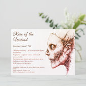 Zombie Apocalypse Halloween Undead Party Alert Kaart (Staand voorkant)