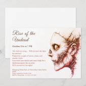 Zombie Apocalypse Halloween Undead Party Alert Kaart (Voorkant / Achterkant)