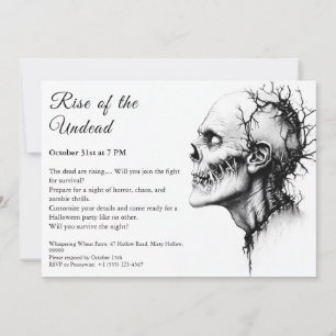 Zombie Apocalypse Halloween Undead Party Alert Kaart