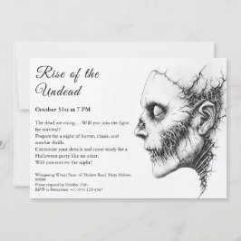 Zombie Apocalypse Halloween Undead Party Alert Kaart