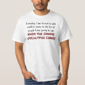 Zombie Apocalypse Humor T-shirt (Voorkant)
