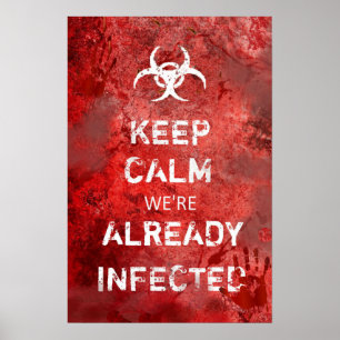 Zombie Apocalypse Keep Calm 13 x 19 inch Poster