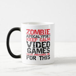 Zombie Apocalypse Keep Calm Gamers Funny Mug Magische Mok