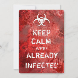 Zombie Apocalypse Keep Calm Halloween Invitation Kaart