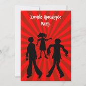 Zombie Apocalypse Kids Verjaardagsfeest Kaart (Voorkant)