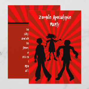 Zombie Apocalypse Kids Verjaardagsfeest Kaart