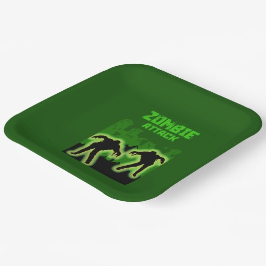 Zombie Apocalypse Kinder Papieren Bordje (Gebogen)