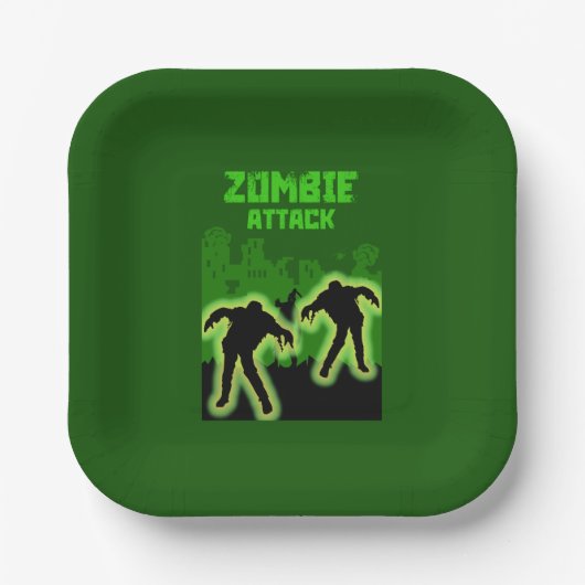 Zombie Apocalypse Kinder Papieren Bordje (Voorkant)