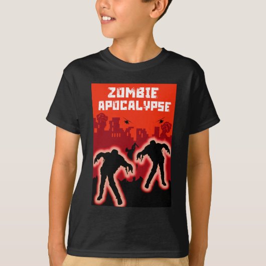 Zombie Apocalypse Kinder Shirt (Voorkant)