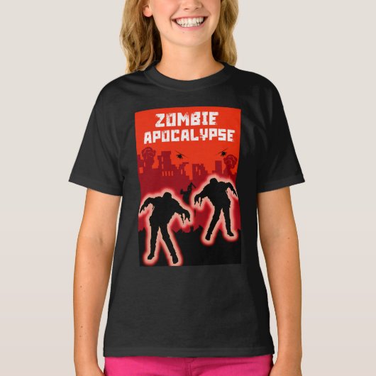 Zombie Apocalypse Kinder Shirt (Voorkant)