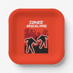 Zombie Apocalypse Kinder Shirt Papieren Bordje