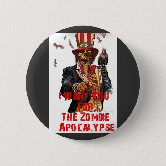 zombie apocalypse knoppen ronde button 5,7 cm (Voorkant)