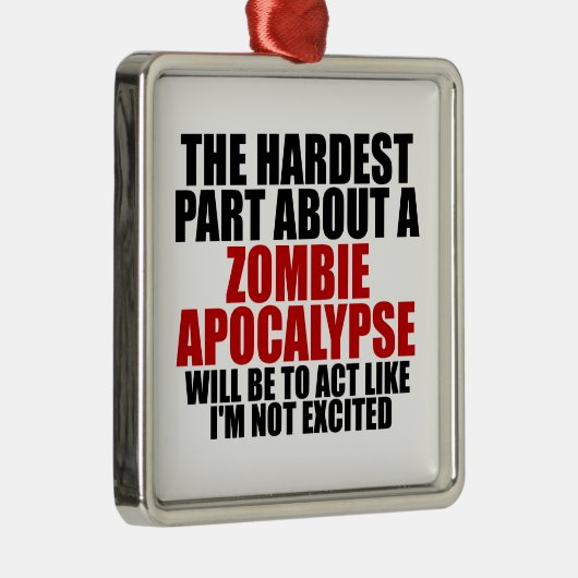 Zombie Apocalypse Metalen Ornament (Rechts)