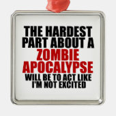 Zombie Apocalypse Metalen Ornament (Voorkant)