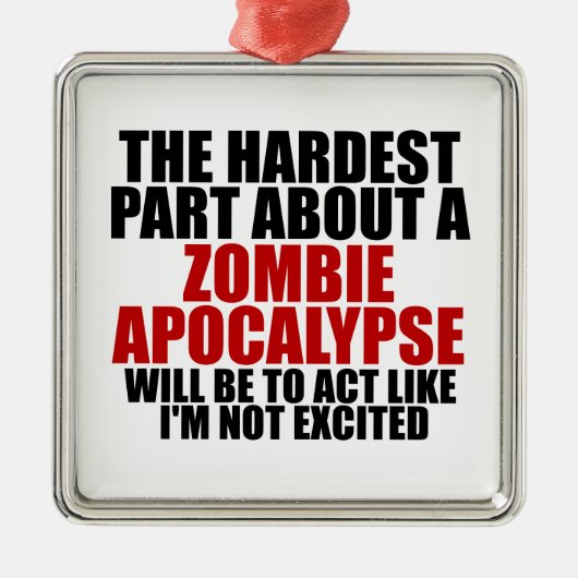 Zombie Apocalypse Metalen Ornament (Voorkant)