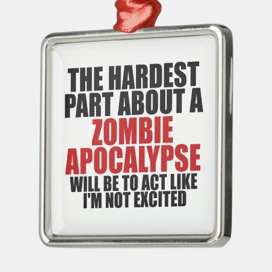 Zombie Apocalypse Metalen Ornament (Links)