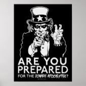 Zombie Apocalypse oom Sam Poster (Voorkant)