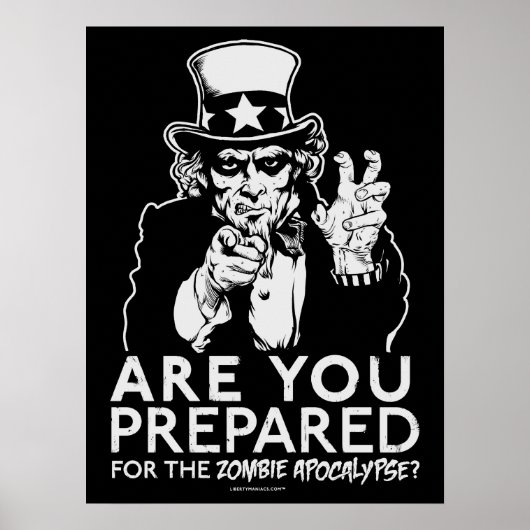 Zombie Apocalypse oom Sam Poster (Voorkant)