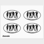 Zombie Apocalypse Ovale Sticker (Vel)