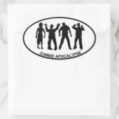 Zombie Apocalypse Ovale Sticker (Tas)