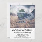 Zombie Apocalypse Overlevingsfeest Uitnodiging (Voorkant)